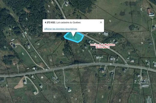 Terrain à vendre -  Ch. Bourgeois, Iles de la Madeleine, G4T 0J9