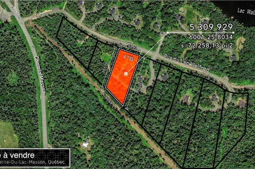 Terrain à vendre - 155 Rue du Lac-Walfred S., Sainte-Marguerite-du-Lac-Masson, J0T1L0