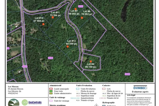 Terrain à vendre -  Rue du Haut-Mont, Sainte-Marguerite-du-Lac-Masson, J0T1L0