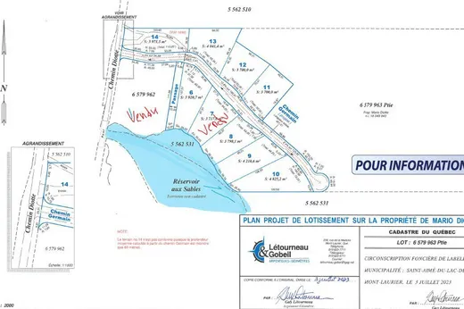 Terrain à vendre -  Ch. Diotte, Mont-Laurier, J0W1J0