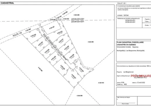 Terrain à vendre - 9 Rue du Belvédère-sur-le Fleuve, Bergeronnes, G0T 1G0