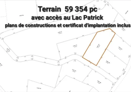 Terrain à vendre -  Ch. du Renard, Entrelacs, J0T2E0