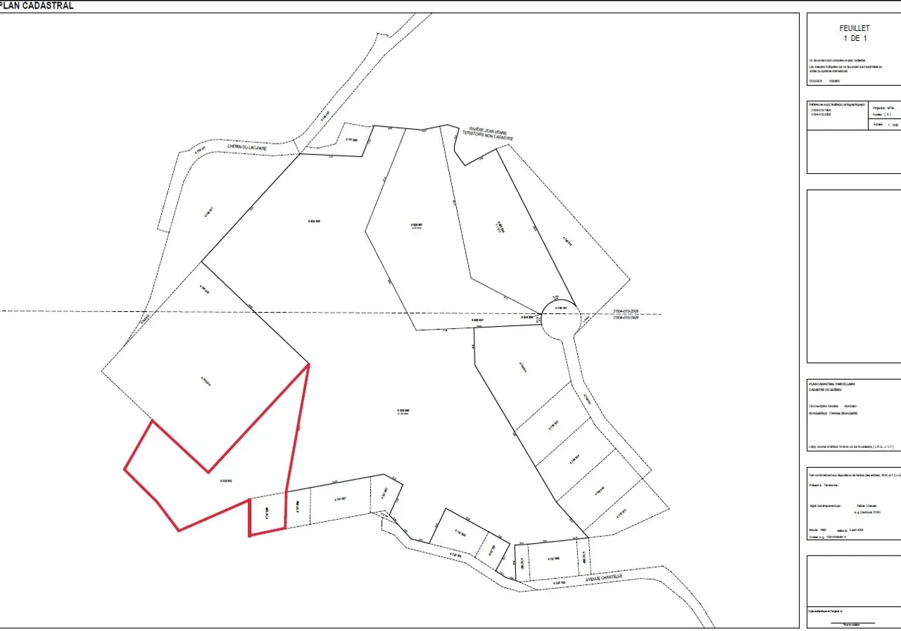 Land for Sale -  Av. Chantelle, Chertsey, J0K 3K0