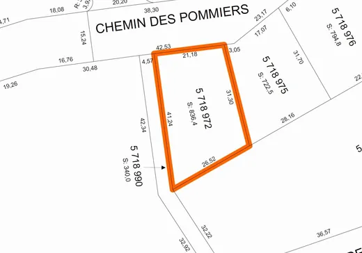 Terrain à vendre -  Ch. des Pommiers, St-Adolphe d'Howard, J0T2B0