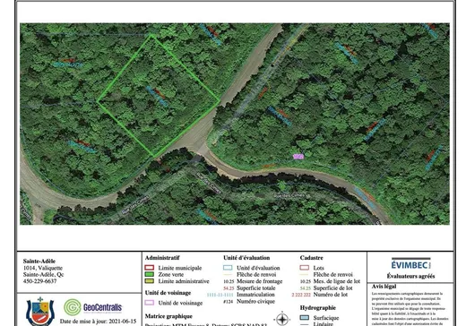 Land for sale -  Rue des Cimes, Sainte-Adèle, J8B1A3