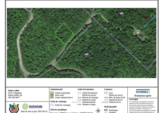 Terrain à vendre -  Rue des Cimes, Sainte-Adèle, J8B1A3