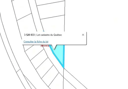 Terrain à vendre -  Ch. Decelles, Brigham, J2K 4S5