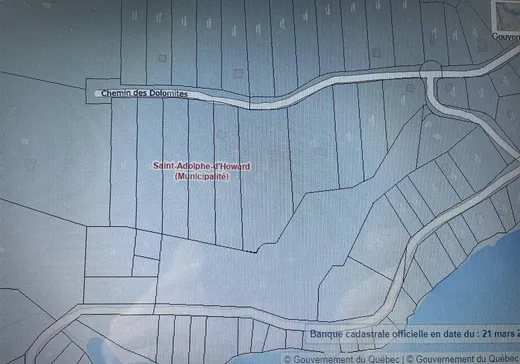 Terrain à vendre - 117 Ch. des Dolomites, St-Adolphe d'Howard, J0T 2B0