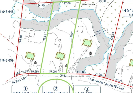 Terrain à vendre -  Ch. du Lac-de-l'Écluse, Val-des-Monts, J8N1E1