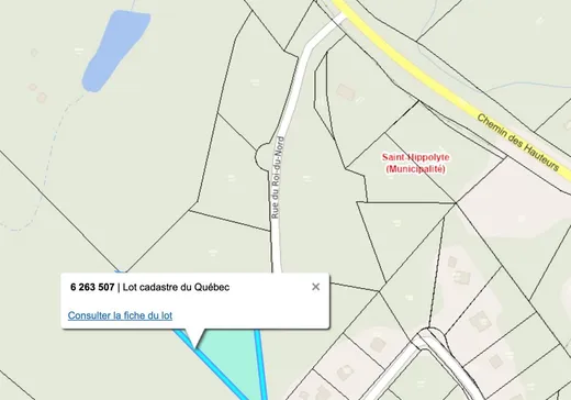 Terrain à vendre - 77 Rue du Roi-du-Nord, St-Hippolyte, J8A 1H1