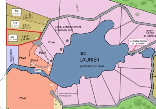 Terrain à vendre - 47C Ch. Laurier N., Wentworth, J8H0A2