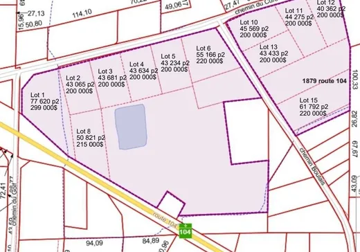 Terrain à vendre -  Ch. du Curé-Godbout, Farnham, J2N 2P9