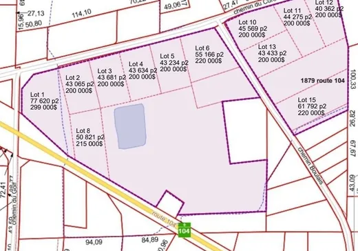 Terrain à vendre -  Ch. Boulais, Farnham, J2N 2P9
