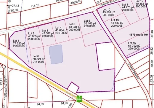 Terrain à vendre -  Route 104, Farnham, J2N 2P9