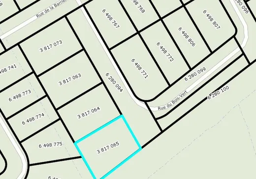Terrain à vendre -  Carré du Bois-Vert, Salaberry-de-Valleyfield, J6T 0J4
