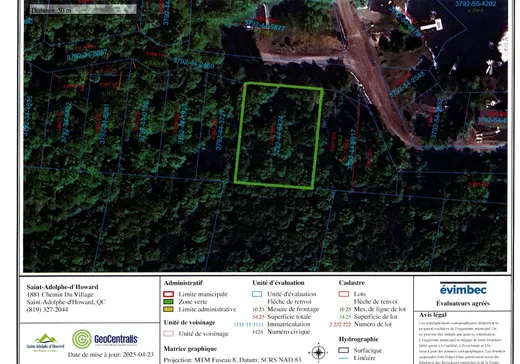 Terrain à vendre -  22e Avenue, St-Adolphe d'Howard, J0T 2B0