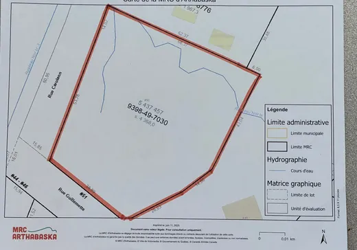 Terrain à vendre - 51 Rue Guillemette, Saint-Christophe-D'Arthabaska, G6R 0G3