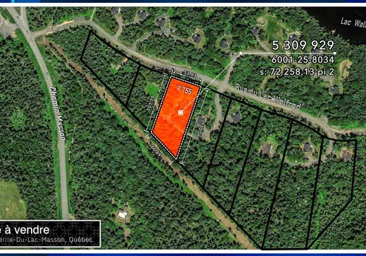 Terrain à vendre - 155 Rue du Lac-Walfred S., Sainte-Marguerite-du-Lac-Masson, J0T1L0