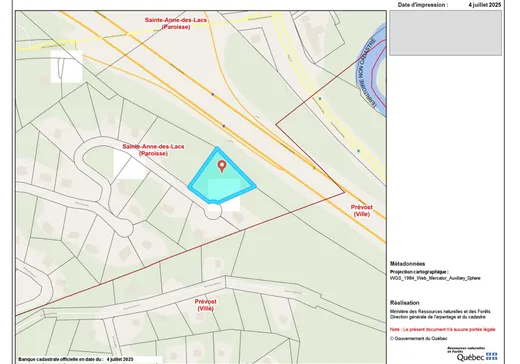Land for Sale -  Ch. des Ancolies, Ste-Anne-Des-Lacs, J0R 1B0