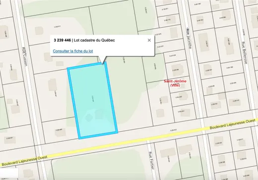 Land for Sale - 1026 Boul. Lajeunesse O., Saint-Jérôme, J5L 1K2
