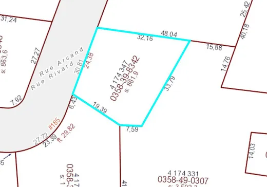 Terrain à vendre -  Rue Rivard, Sainte-Anne-de-la-Pérade, G0X 2J0