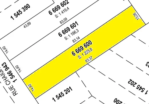 Terrain à vendre -  Rue Chaignaud, Vaudreuil-Dorion, J7V1G8