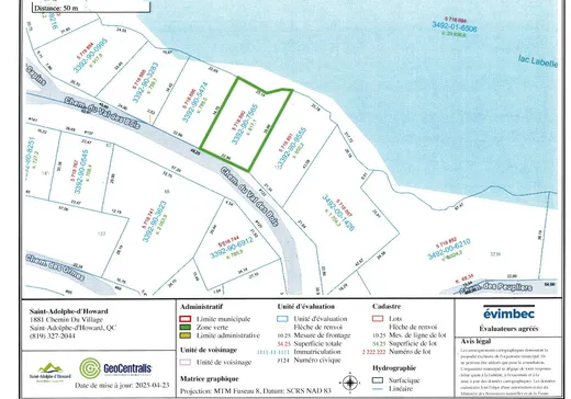 Terrain à vendre -  Ch. du Val-des-Bois, St-Adolphe d'Howard, J0T 2B0