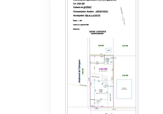 Terrain à vendre - 111 Rue Durocher, Lachute, J8H 2W1