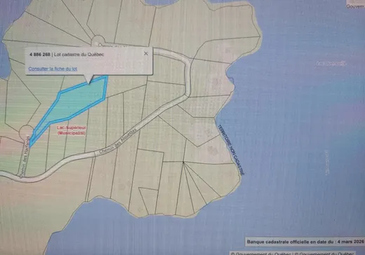 Land for Sale -  Ch. des Harfangs, Lake Superior, J0T 1J0