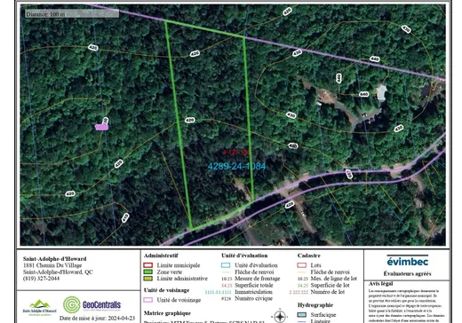 Terrain à vendre -  Ch. du Val-des-Monts, St-Adolphe d'Howard, J0T 2B0