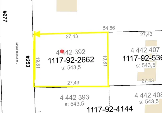 Land for Sale - 253 15e avenue du Lac, Daveluyville, G0Z 1C0