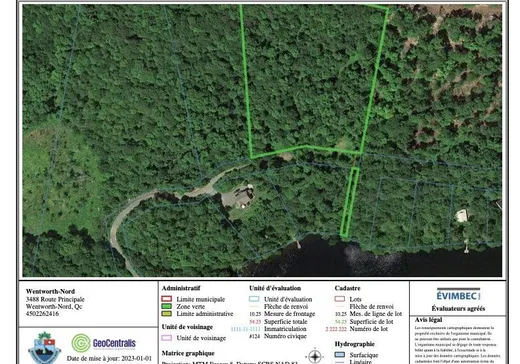 Terrain à vendre -  Ch. du Lac-Gustave, Wentworth, J0T 1Y0