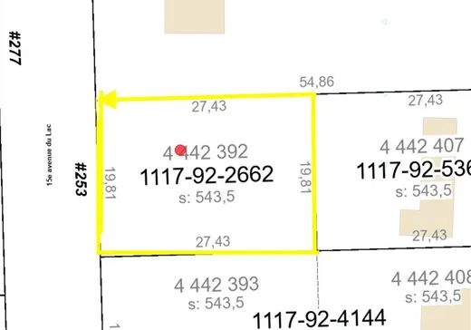 Terrain à vendre - 253 15e avenue du Lac, Daveluyville, G0Z 1C0