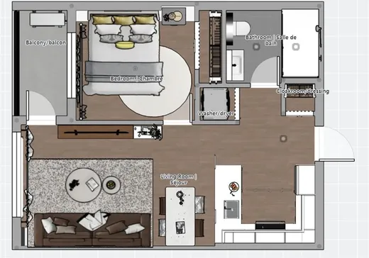 Condo à vendre - 1190 Rue MacKay, App. 1504, Montréal (Centreville), H3G 0G1